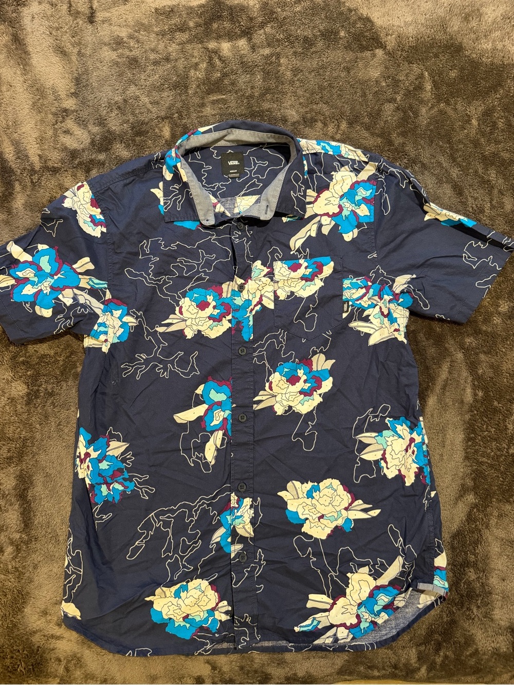 Vans Floral Short-Sleeve Button-Up Shirt